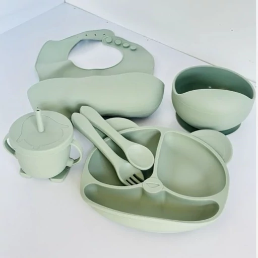 ست ظرف غذا خوری 5 تکه کودک مدل SILICONE