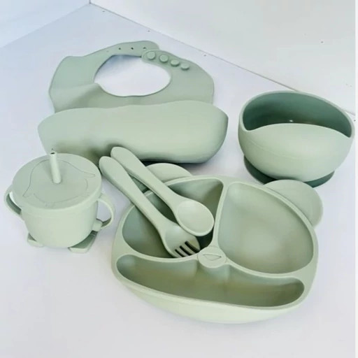 ست ظرف غذا خوری 5 تکه کودک مدل SILICONE