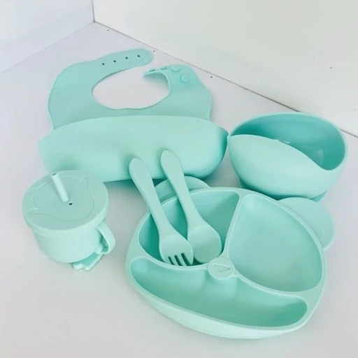 ست ظرف غذا خوری 5 تکه کودک مدل SILICONE
